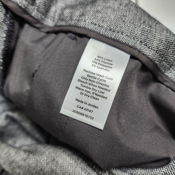 Talbots Womens Bristol Pant Size 14 Linen Blend Pascala Texture Pleated Trousers - Picture 8 of 13